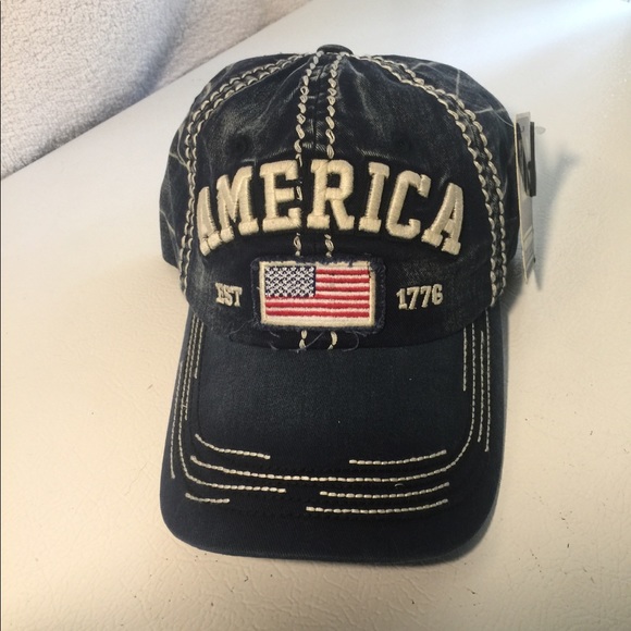"America" Cap w/ Stitching Accent - Picture 7 of 10